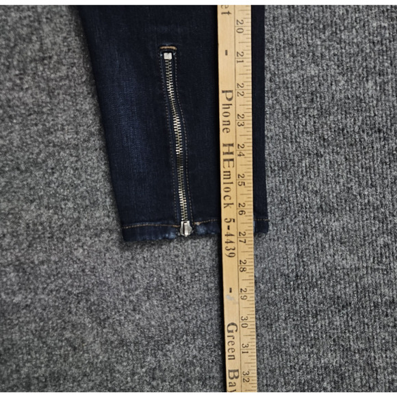 William Rast Jeans Juniors Size 31 (Fits 33x27) Perfect Ankle Skinny Denim Zips - Picture 6 of 8